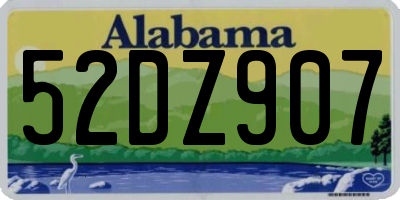 AL license plate 52DZ907