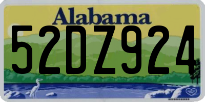 AL license plate 52DZ924