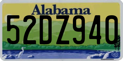 AL license plate 52DZ940