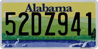 AL license plate 52DZ941