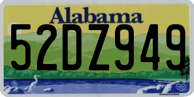 AL license plate 52DZ949