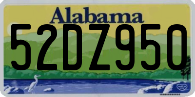 AL license plate 52DZ950