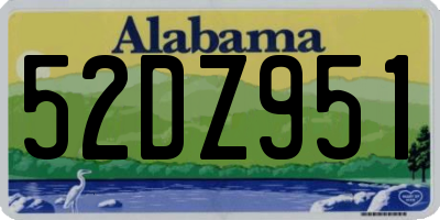 AL license plate 52DZ951