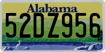 AL license plate 52DZ956