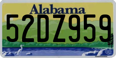 AL license plate 52DZ959