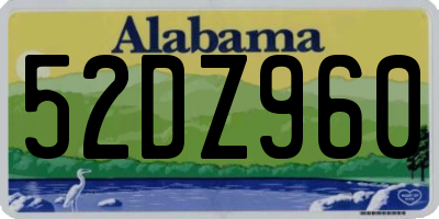 AL license plate 52DZ960