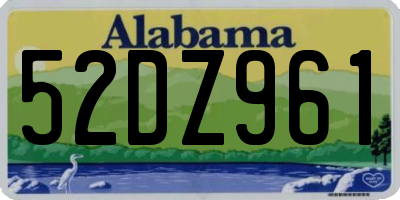 AL license plate 52DZ961