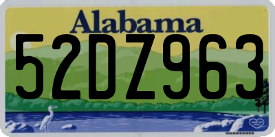 AL license plate 52DZ963