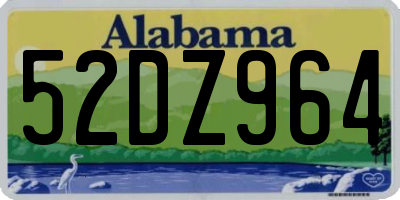 AL license plate 52DZ964