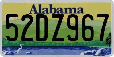 AL license plate 52DZ967