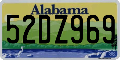 AL license plate 52DZ969