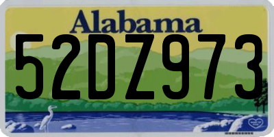 AL license plate 52DZ973