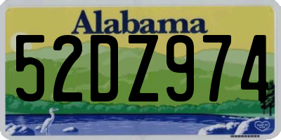 AL license plate 52DZ974