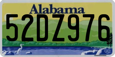 AL license plate 52DZ976