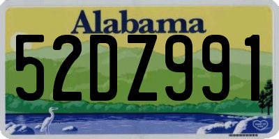 AL license plate 52DZ991