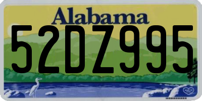 AL license plate 52DZ995
