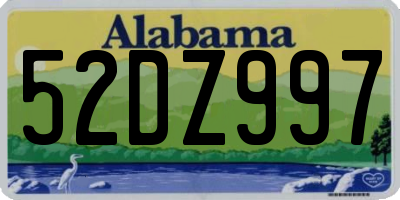 AL license plate 52DZ997