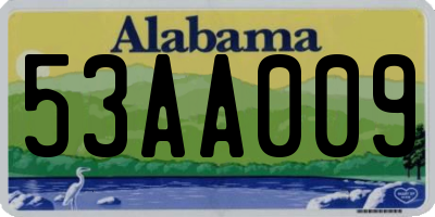 AL license plate 53AA009