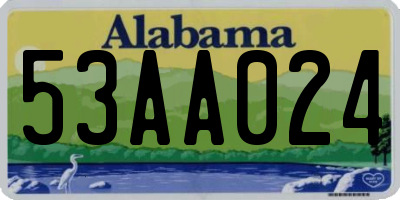 AL license plate 53AA024