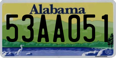 AL license plate 53AA051