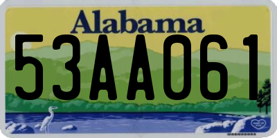 AL license plate 53AA061