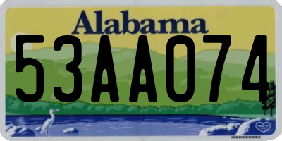 AL license plate 53AA074