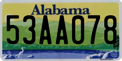 AL license plate 53AA078