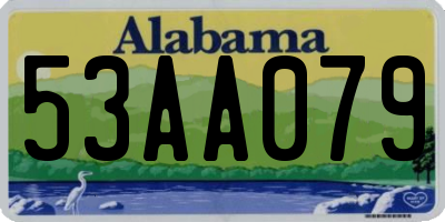 AL license plate 53AA079