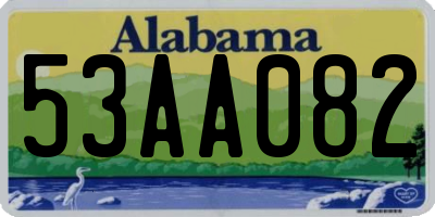 AL license plate 53AA082