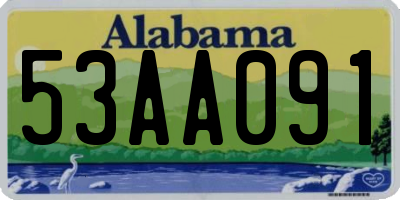 AL license plate 53AA091