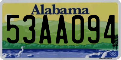 AL license plate 53AA094