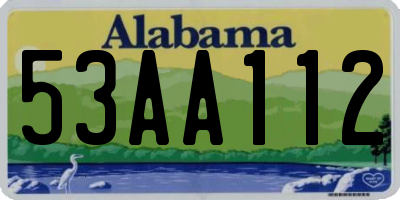 AL license plate 53AA112