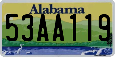 AL license plate 53AA119