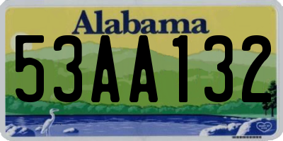 AL license plate 53AA132