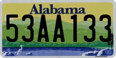 AL license plate 53AA133