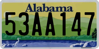 AL license plate 53AA147