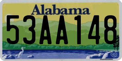 AL license plate 53AA148