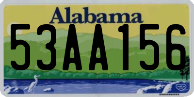 AL license plate 53AA156
