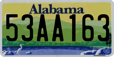 AL license plate 53AA163