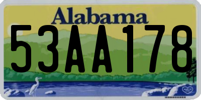 AL license plate 53AA178