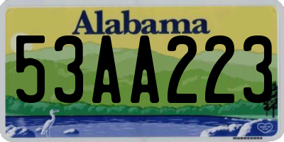 AL license plate 53AA223