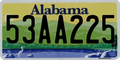 AL license plate 53AA225
