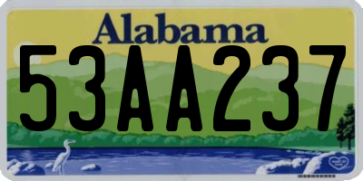 AL license plate 53AA237