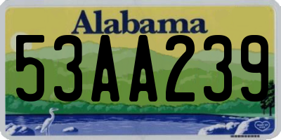 AL license plate 53AA239
