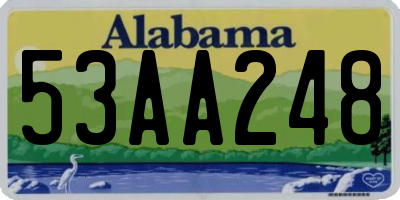 AL license plate 53AA248