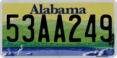 AL license plate 53AA249
