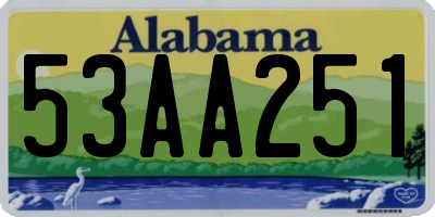 AL license plate 53AA251