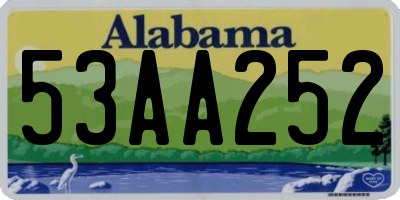 AL license plate 53AA252