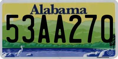 AL license plate 53AA270