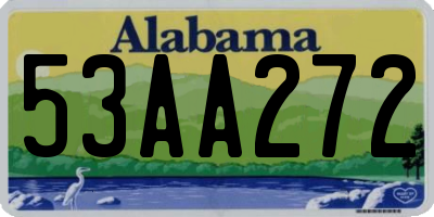 AL license plate 53AA272